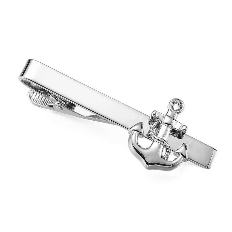 Classic mens and womens tie clips high-quality metal boat anchor clips business shirt accessories jewelry gifts W240914