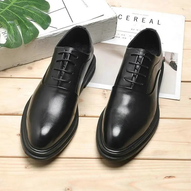 Dress Oxford Business Office Pointed Black Brown Lace Mens Formal Wedding Shoes 569 241030