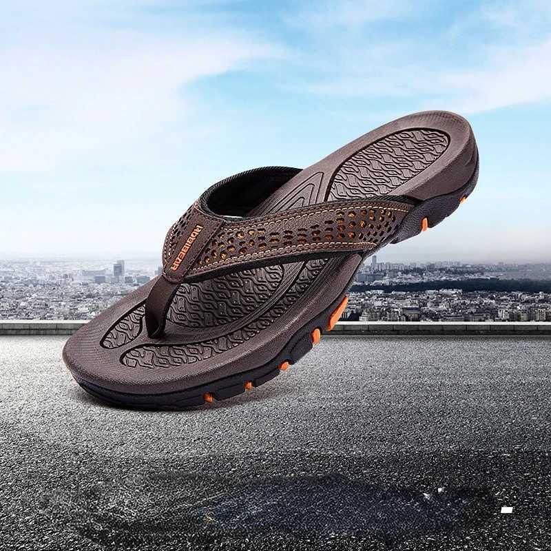 Men Flip Flops Beach Sandals Summer Man Shoes Flat Non Slip Fashion Designer Slippers Rubber Casual Shoe Zapatos M240914