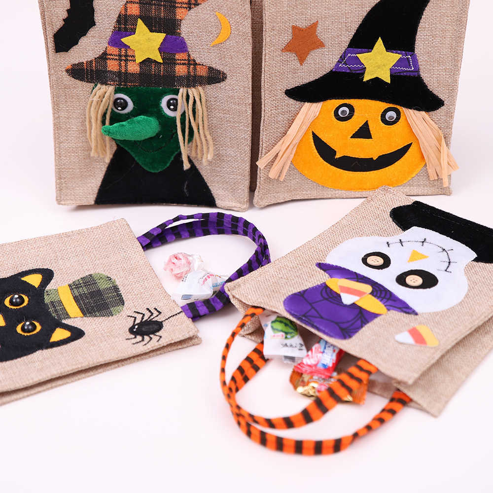 CMM Halloween Nonwoven Handbag Candy Bag Ghost Festival Pumpkin Bag Ornaments Props Gift Bag Halloween Props