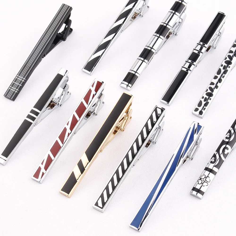 New mens silver tie clip classic mens tie clip alloy tie clip gold collar ring pin crystal business Corbata W240914