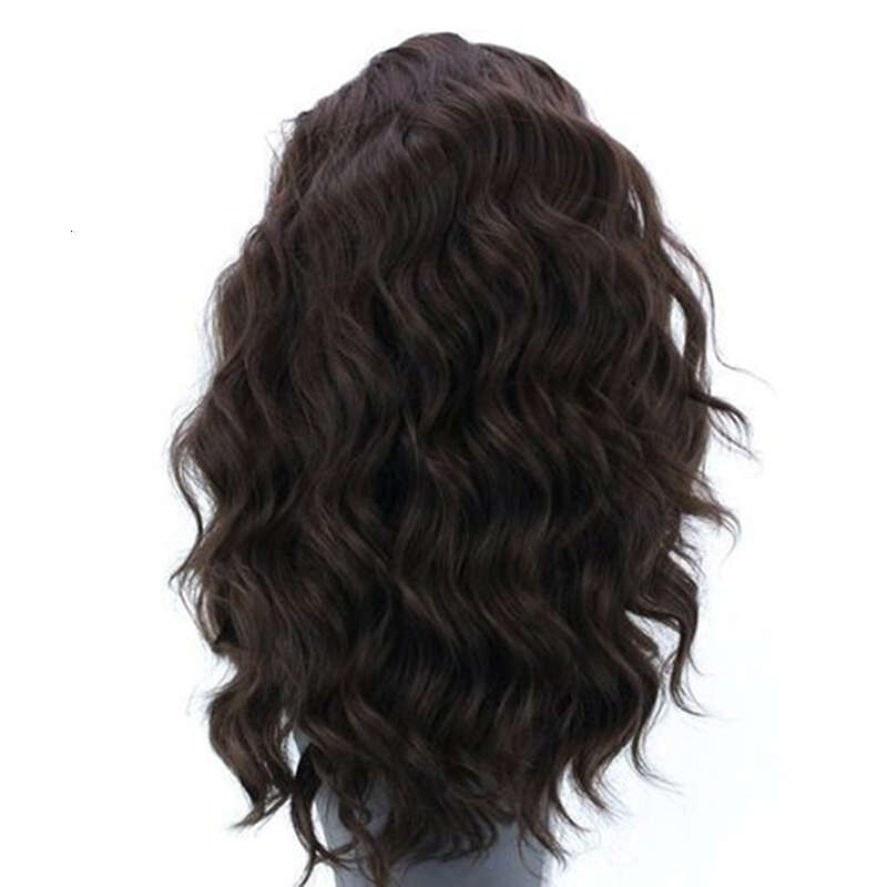 AIMEYA Brown Loose Beachy Wave Synthetic Lace Front For Women Free Part Pre Plucked Natural Looking Daily Wear Wigs