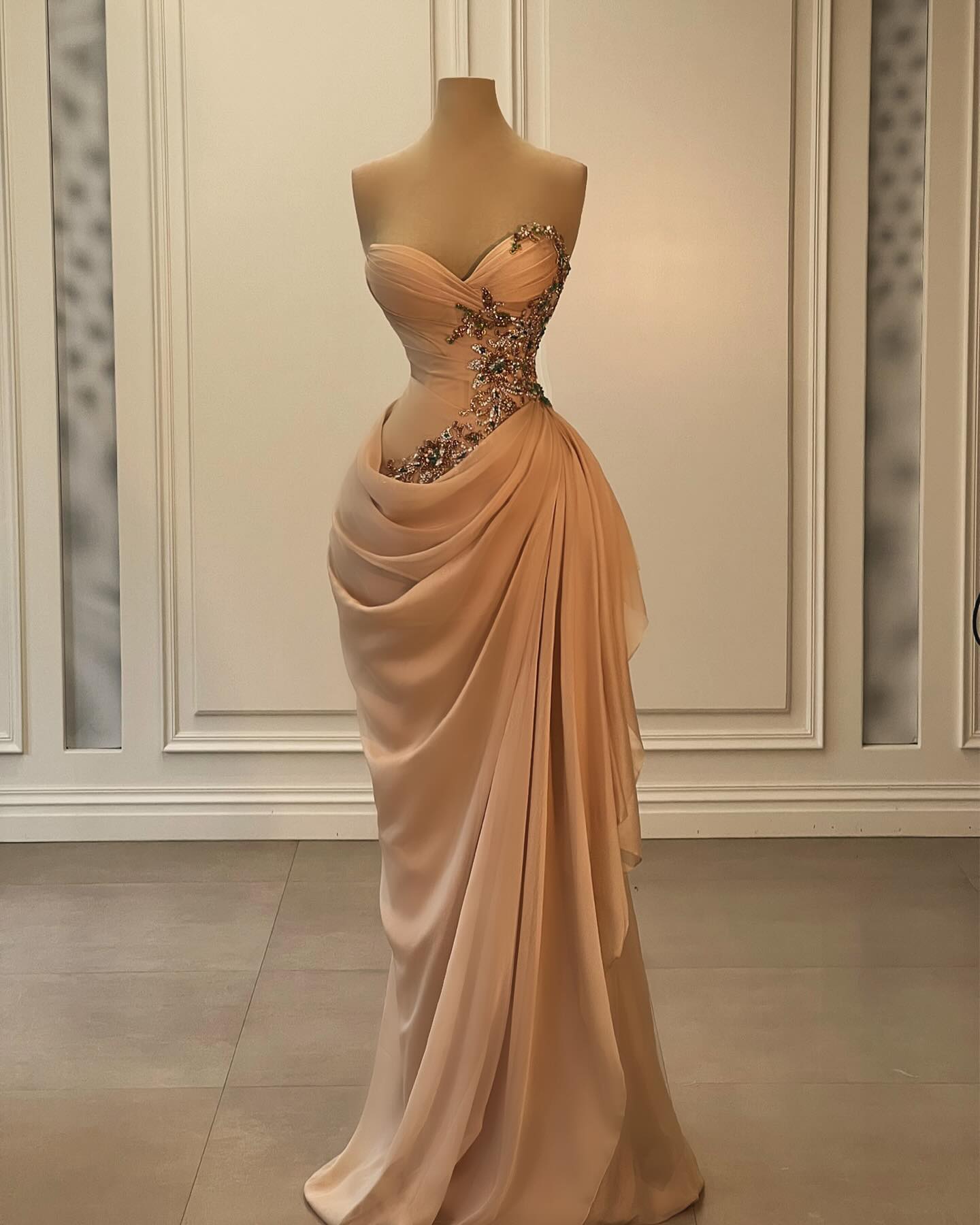 Stunning Evening Pleats Crystal Beaded Sweetheart Sheath Prom Dress Waist Decor Custom Made Elegant Dresses For Special Ocns