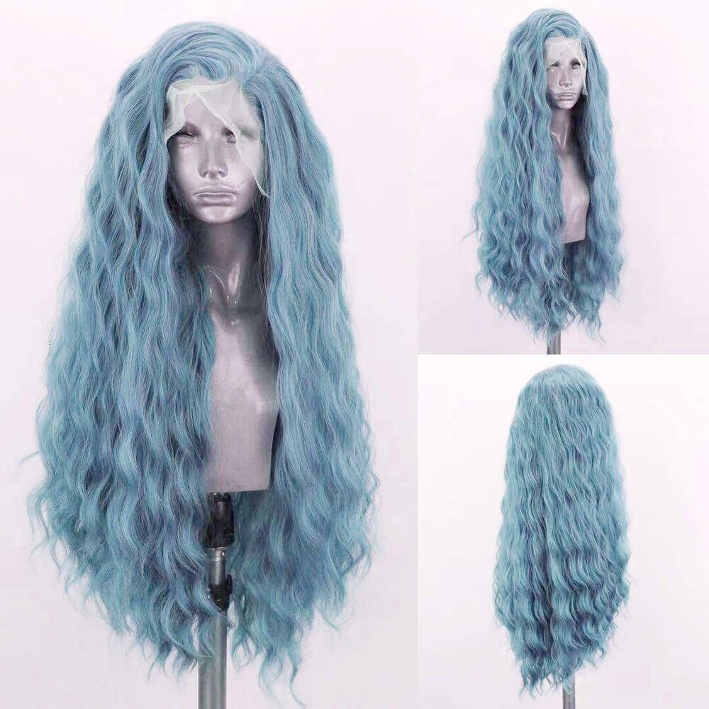 AIMEYA Platinum Wigs For Women Mix Blonde Lace Front Black Long Natural Wave Synthetic Hair Wig Daily Use Cosplay