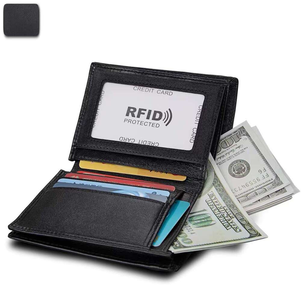 AMZZ New Genuine Soft Short Money Clip Men's Cowhide Leather Wallet 92