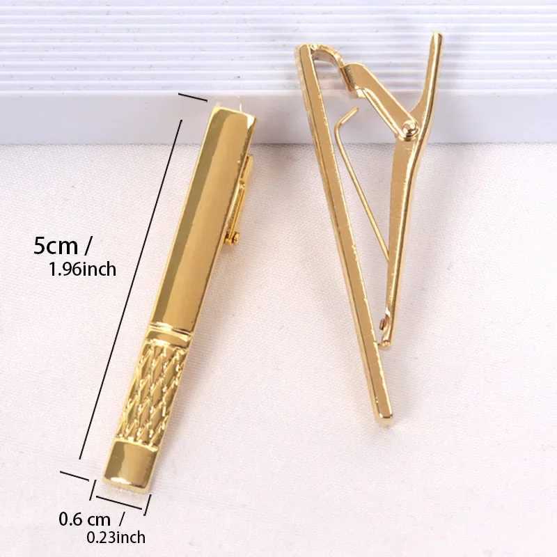 Mens Tie Clip Gold Luxury Classic Simple Style Pin Buckle Rod Mens Business Necklace Clip Metal Gift Accessories W240914