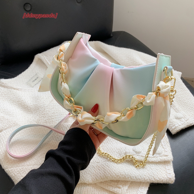 2024 New Soft Leather Texture Crossbody Women's Korean Edition Cloud Fold Leisure Western Style Handbag Shoulder Bag #31 ddmypanda