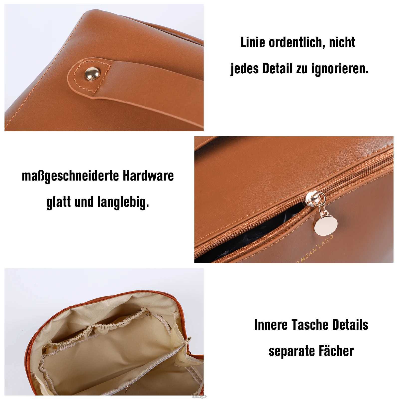Large-Capacity Travel Cosmetic Bag Portable Leather Makeup Pouch Women Waterproof Bathroom Washbag Multifunction Toiletry Kit Z240914 - view 5