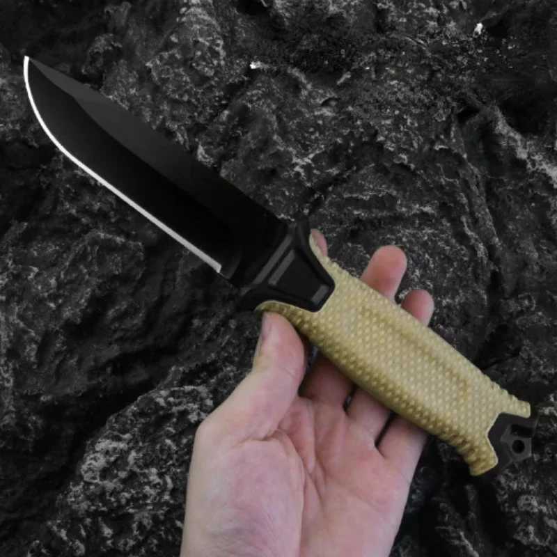 Tactical knife New outdoor jungle tactical straight knife edc portable self-defense survival knife with K sheath outdoor hunting knife M240914
