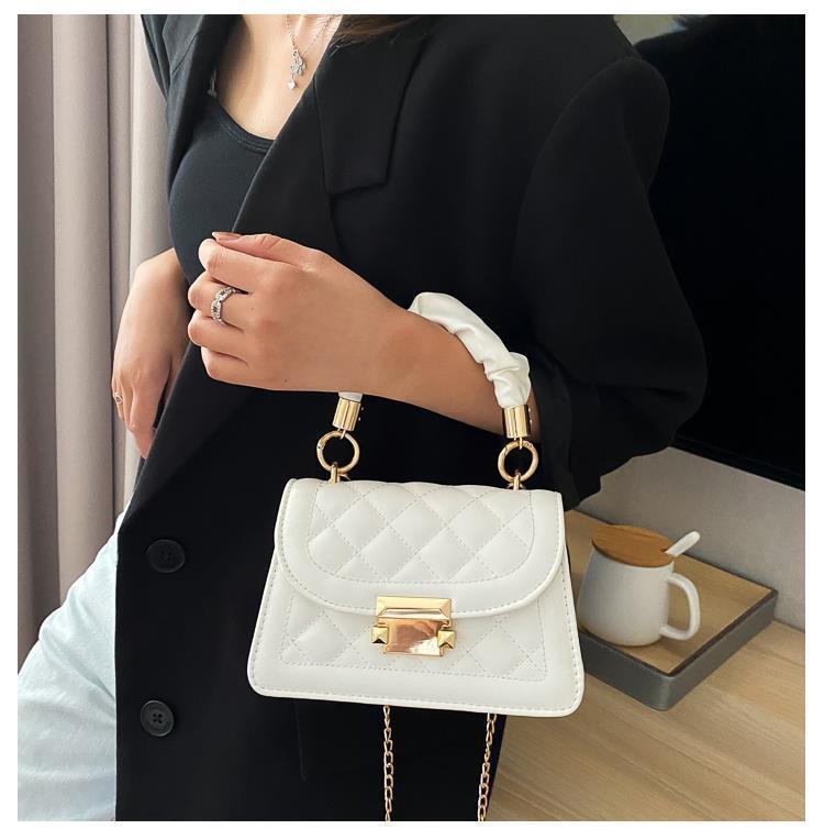 Women's 2020 Korean PU One Shoulder Crossbody Bag Fashion Chain Handbag