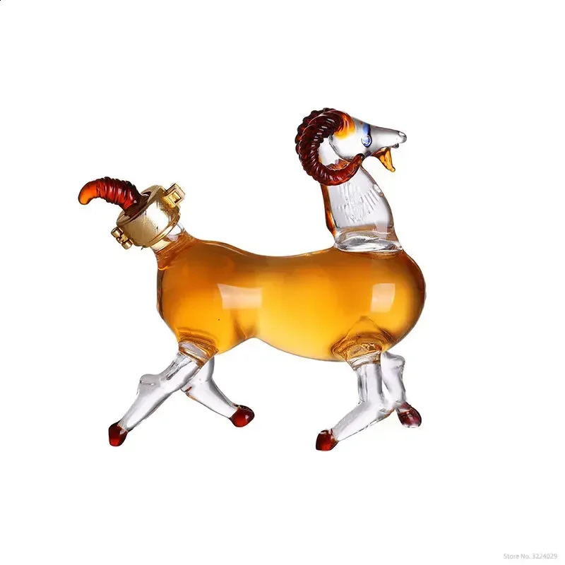 Chinese Zodiac Shaped Wine Bottle Lead-Free Glass Whiskey Decanter for Liquor Scotch Bourbon Barware Gift 150ml 240913