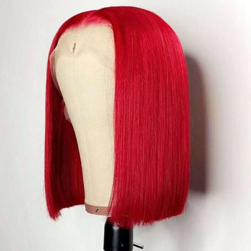 Short Bob Lace Front Silk Straight Orange BOB Wig For Women Heat Resistant Synthetic Hair Natural Looking Daily Use
