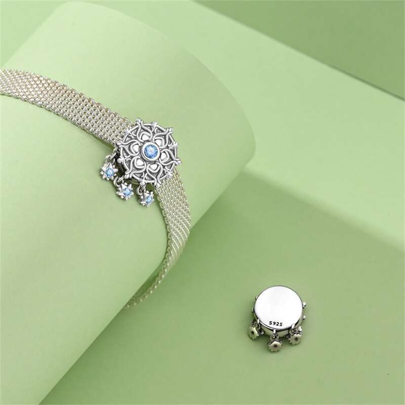 New 925 Sterling Silver Donut Protection Lotus Charms Flat Bead Fit Original Bracelet DIY Jewelry Friendship Gift