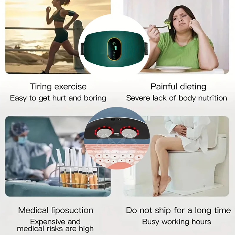 Abdominal massager with fat reduction vibration massage fitness equipment home abdominal massager USB charging 240914