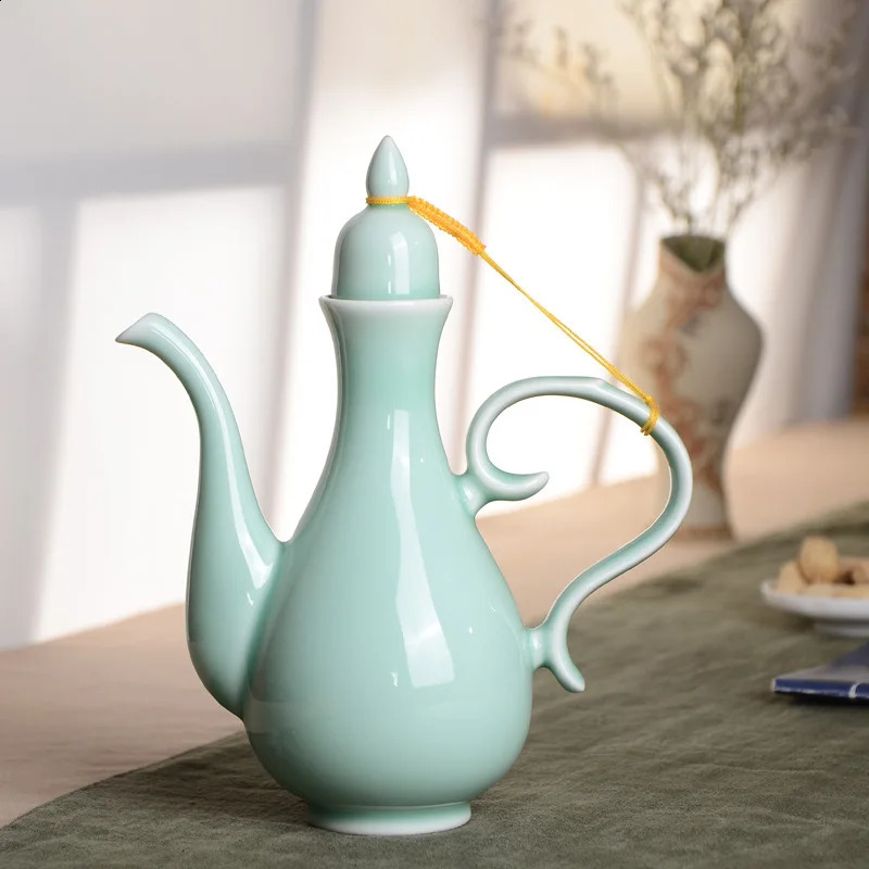 Wine Bottle Chinese Antique Wine Jug Ceramic Tokkuri Bottle Sake Pot Vintage Wine Container for Home Restaurant Whiskey Decanter 240913