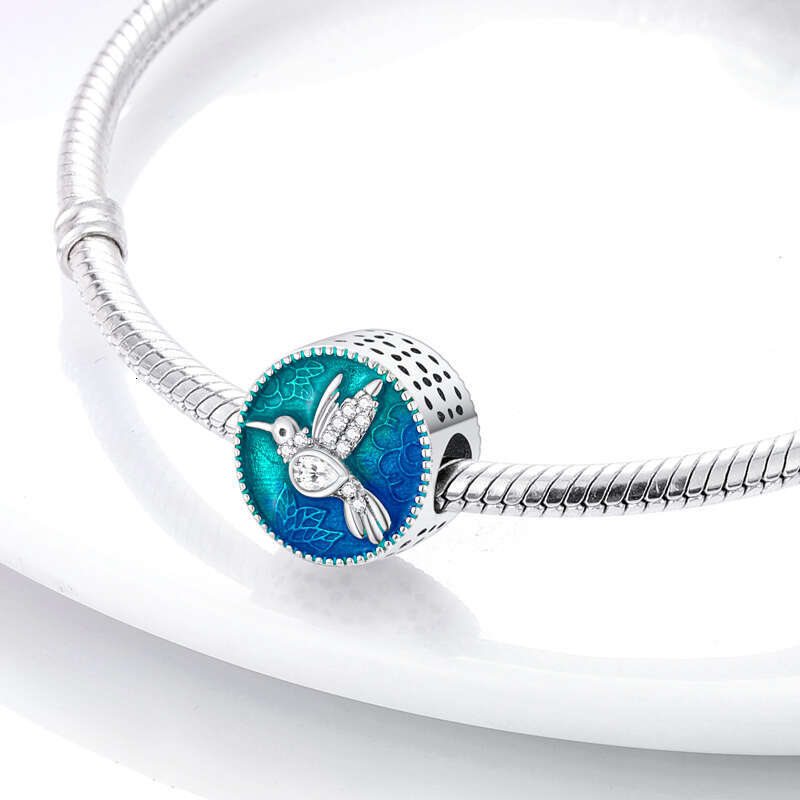 925 Sterling Silver Green Butterfly wer Dragoy Fit Original Pulsera Enamel Charms Pendants DIY Jewely Making Gifts