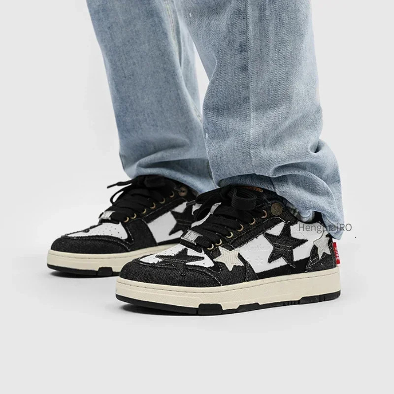 Unisex Sneakers Women for Men Tennis Retro Y2K Star Punk Hip-hop Skateboard Shoes Fashion Couples Sports Casual Shoe
