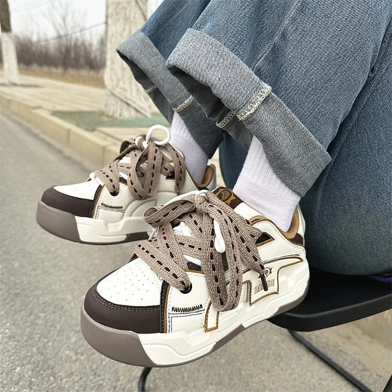 Unisex Zapatillas Couples Sport Shoe Autumn Platform Casual Shoe Elevated Hip Hop Board Shoes Tennis Shoe Men Women Vulcanize 44 240911