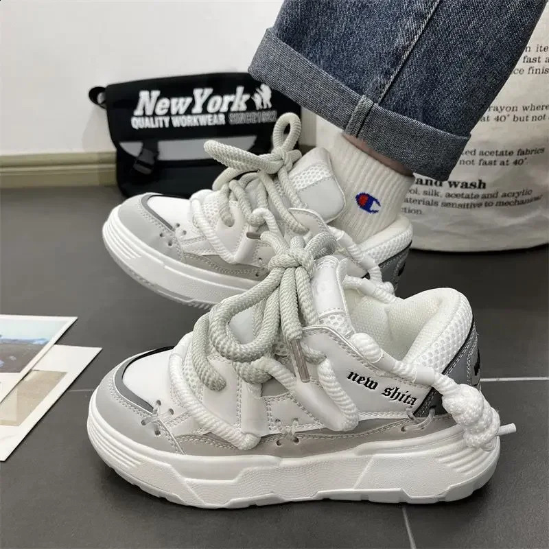 Unisex Zapatillas Couples Sport Shoe Autumn Platform Casual Shoe Elevated Hip Hop Board Shoes Tennis Shoe Men Women Vulcanize 44 240911