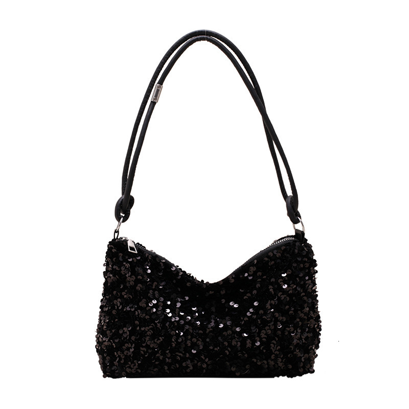 2024 Spring Women's Handbag, New Texture, Leisure, Western Style, Sparkling Single Shoulder Bag, Personalized Ins, Minimalist Crossbody