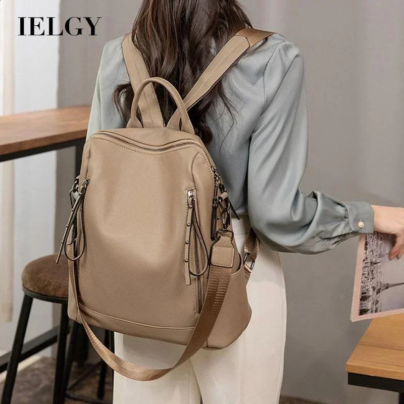 IELGY Womens Leisure Travel Soft Backpack 240912