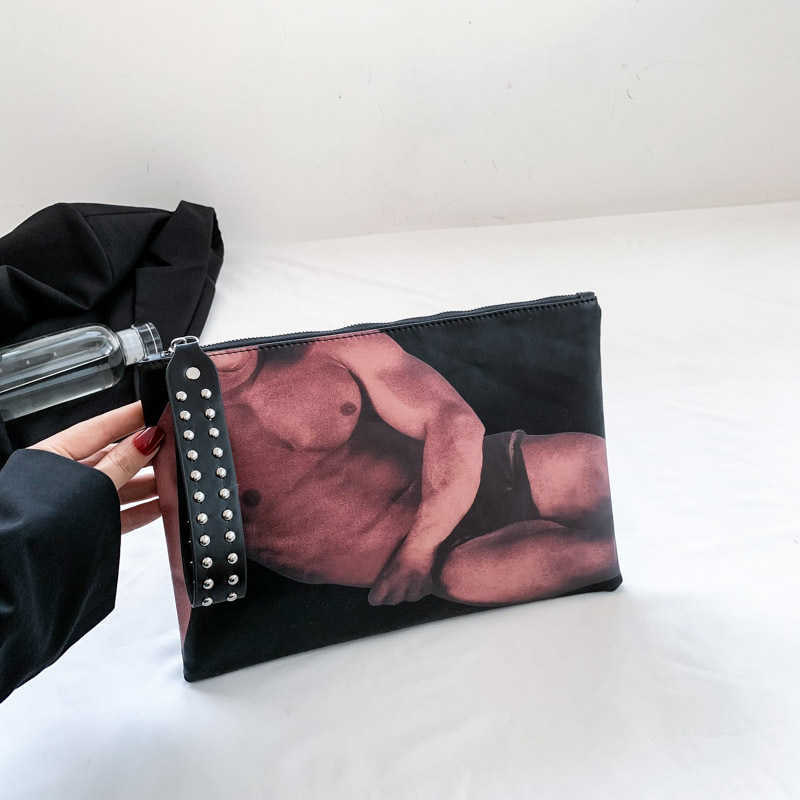 CMM Gothic Bag Female Item Niche Parody Halloween Small Square Bag Hundred Hands Holding Envelope Bag
