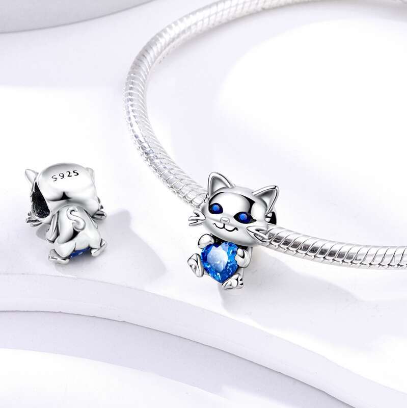 925 Sterling Silver Coffee Cat Rabbit Bear Penguin Charms Bead Fit Original Bracelets DIY Birthday Jewelry Gift
