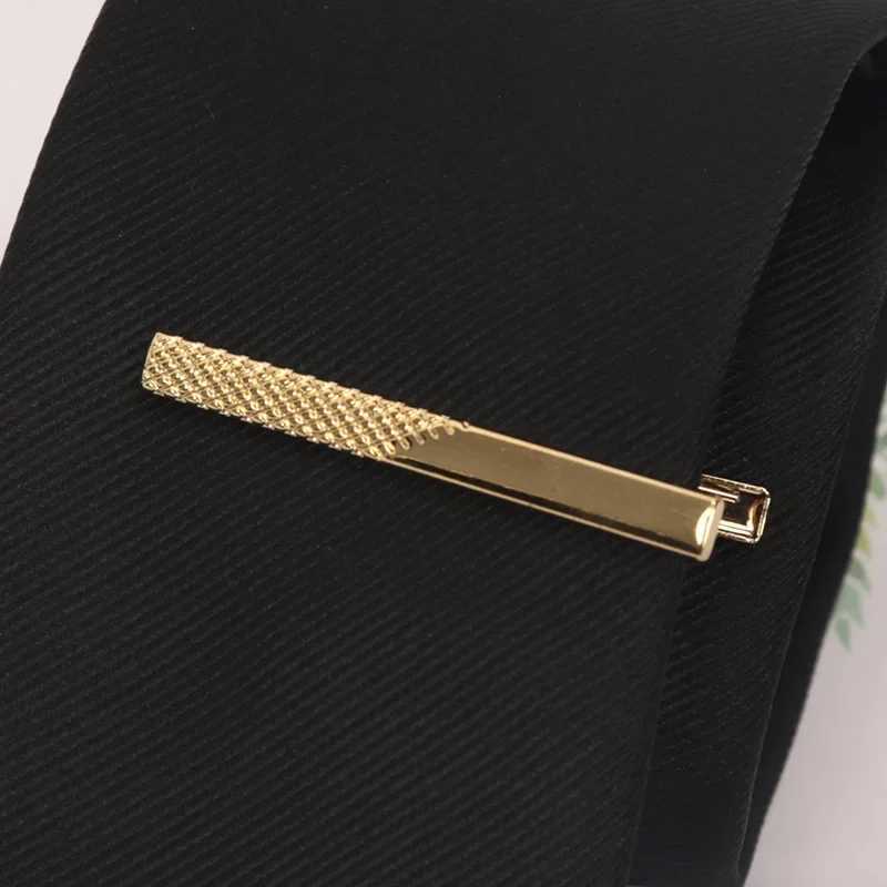 Mens Tie Clip Gold Luxury Classic Simple Style Pin Buckle Rod Mens Business Necklace Clip Metal Gift Accessories W240914