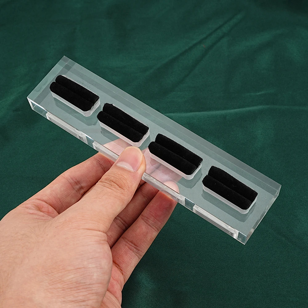Clear Polished Acrylic Piercings Jewelry Display Stand Holder Showcase with Black Velvet 3/4/8/16 Holes Earrings Display 240910