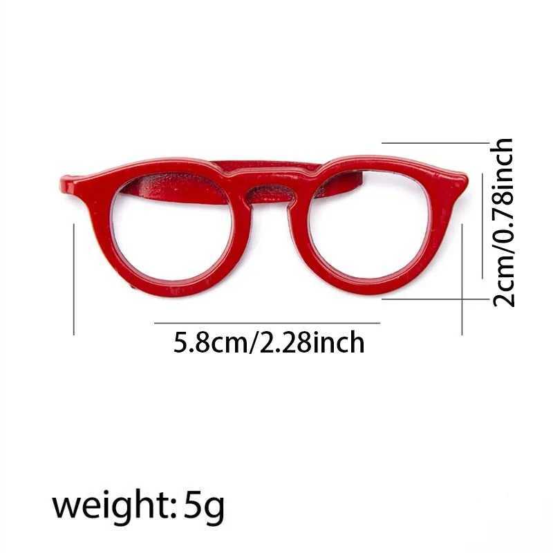Black casual tie clip personalized glasses shape metal necklace buckle mens glasses commercial necklace pin set accessories gift W240914