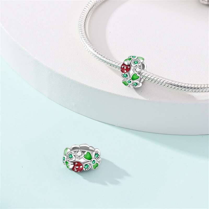 New 925 Sterling Silver Lucky Number Four Leaf Clover Series Charms Beads Fit Original Bracelet DIY Birthday Jewelry