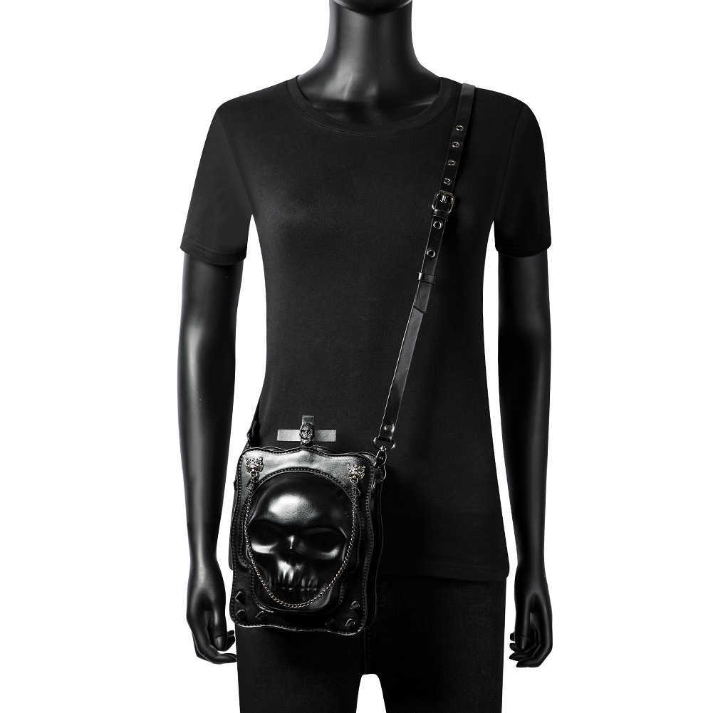 CMM Halloween Dark Gothic Skull Womens One Shoulder Crossbody Bag Subcultural Personalized Mini Square Bag