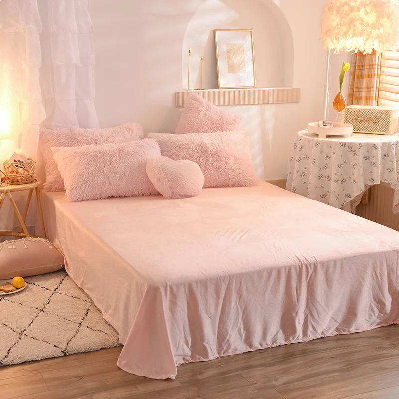 Plush Duvet Cover Set: Color Burst Winter Warm Bedding, Kawaii Single Bed Set dh911125171