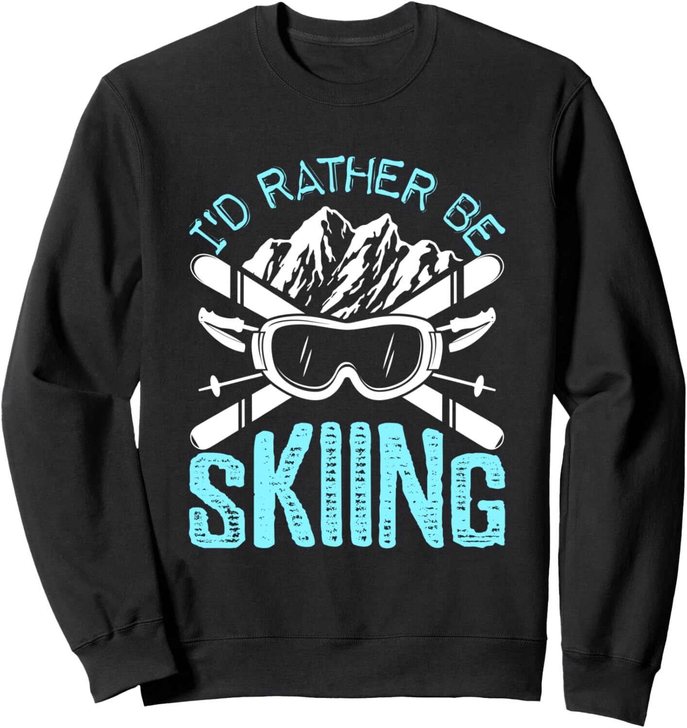 Long Sleeve Shirts for Men sweatshirt Id Rather be Skiing Funny Gift Skater Sports Wear Sweatshirt Tee Streetwear Casual tops clothes 86