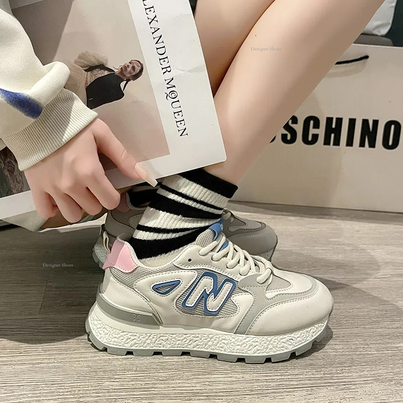 S Forrest Ddmyshoes Gump Sneakers Women S Spring New Korean Version Thick Soled Waffle Show Off Feet Small And Lightweight Student Dad Shoes OUTDOOR C