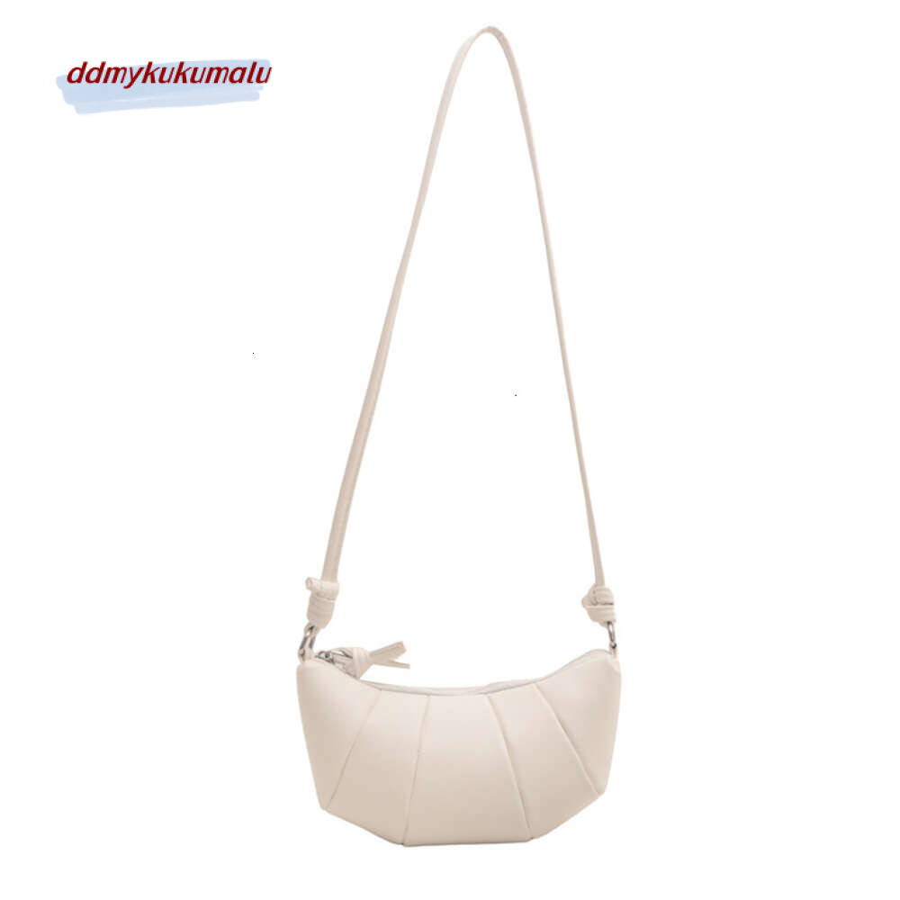 Silver for women 2024 new summer fashion design, niche single shoulder crossbody dumpling bag, cow horn bag H7.20#14 ddmykukumalu
