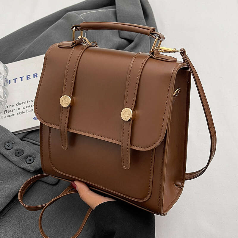 AMZZ Backpack for women in autumn and winter 2023, single shoulder crossbody bag, niche texture handbag, student multifunctional backpack