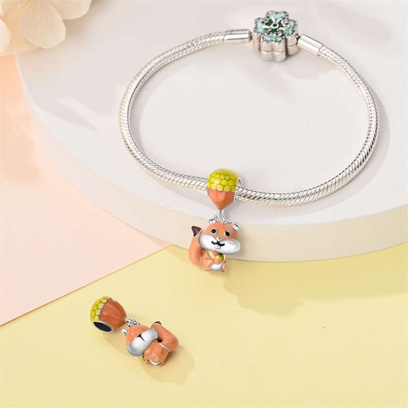 925 Sterling Silver Luminous Star Cute Animal Charms wers Plants Beads Fit Original Bracelets DIY Jewelry