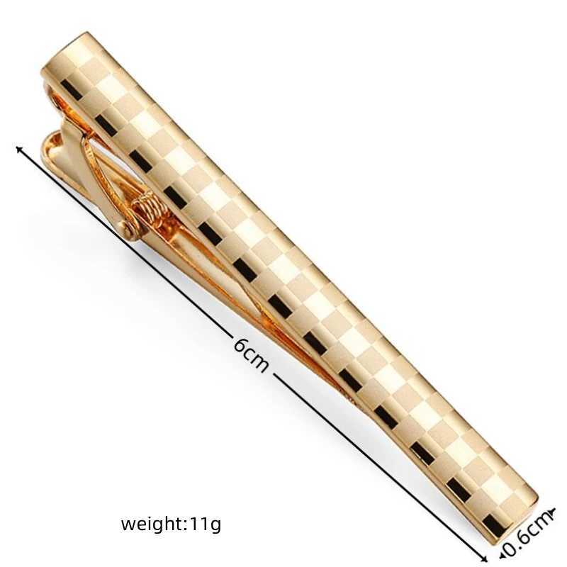 XKZM high-quality mens tie clip gold laser flat collar clip wedding jewelry gift W240914