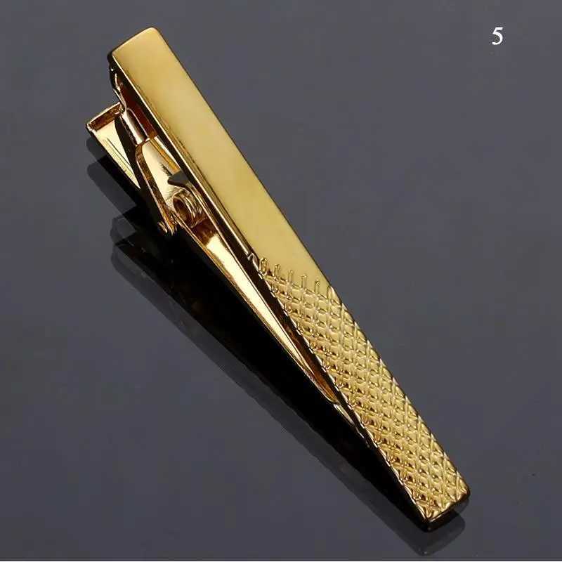 Luxury Tie Clip Classic Simple Style Pin Buckle Bar Gold Mens Business Necklace Clip Metal Mens Jewelry Accessories W240914
