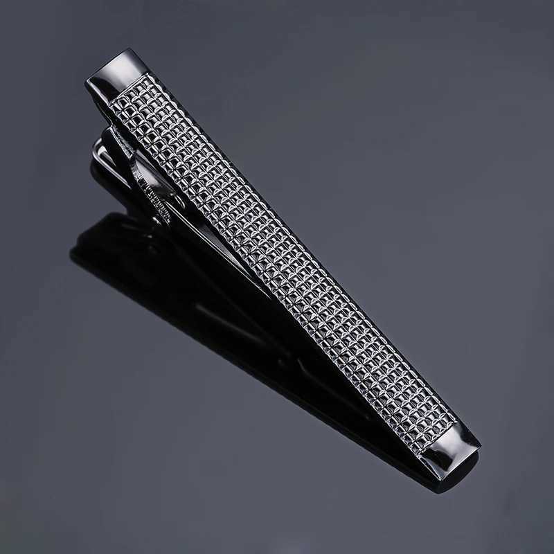 Mens tie clip made of laser bar saxophone material cross design business suit workwear tie clip W240914