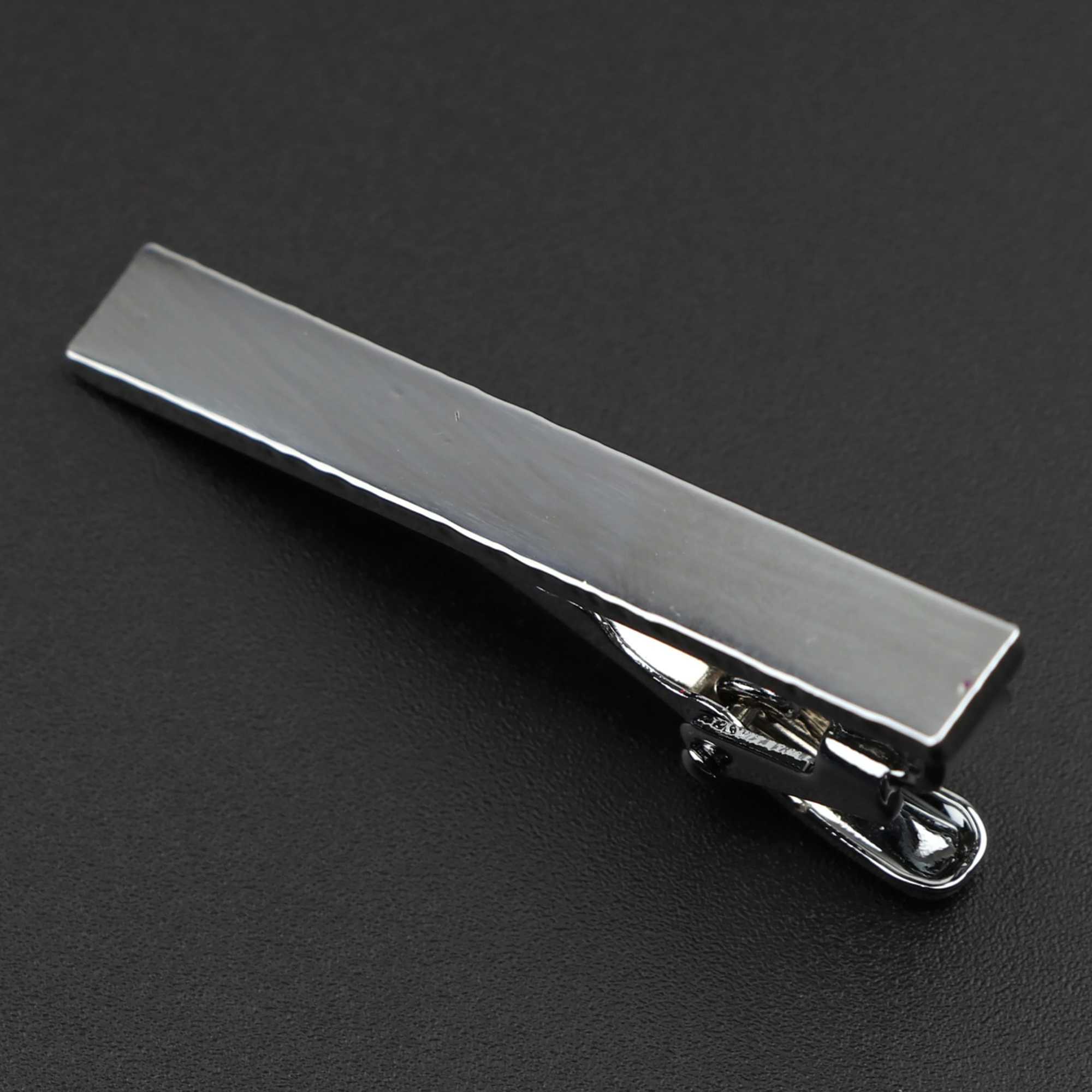 4cm mens tie clip new simple fashionable high-quality metal candy colorful practical necklace buckle clip set accessories W240914