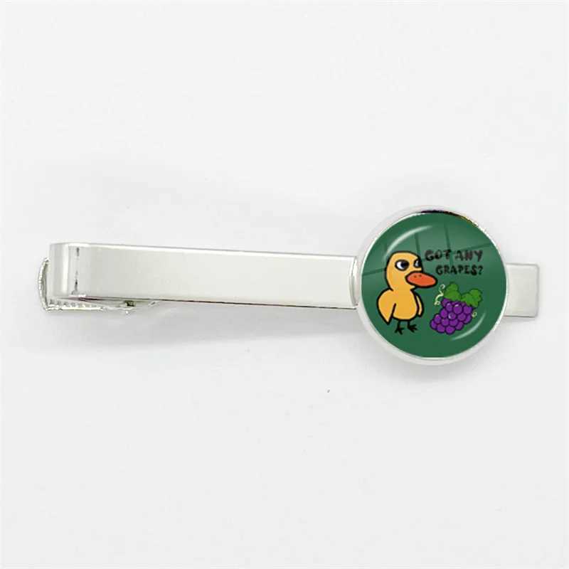 Fresh ice lemon water with any grape duck glass dome tie clip set accessories W240914