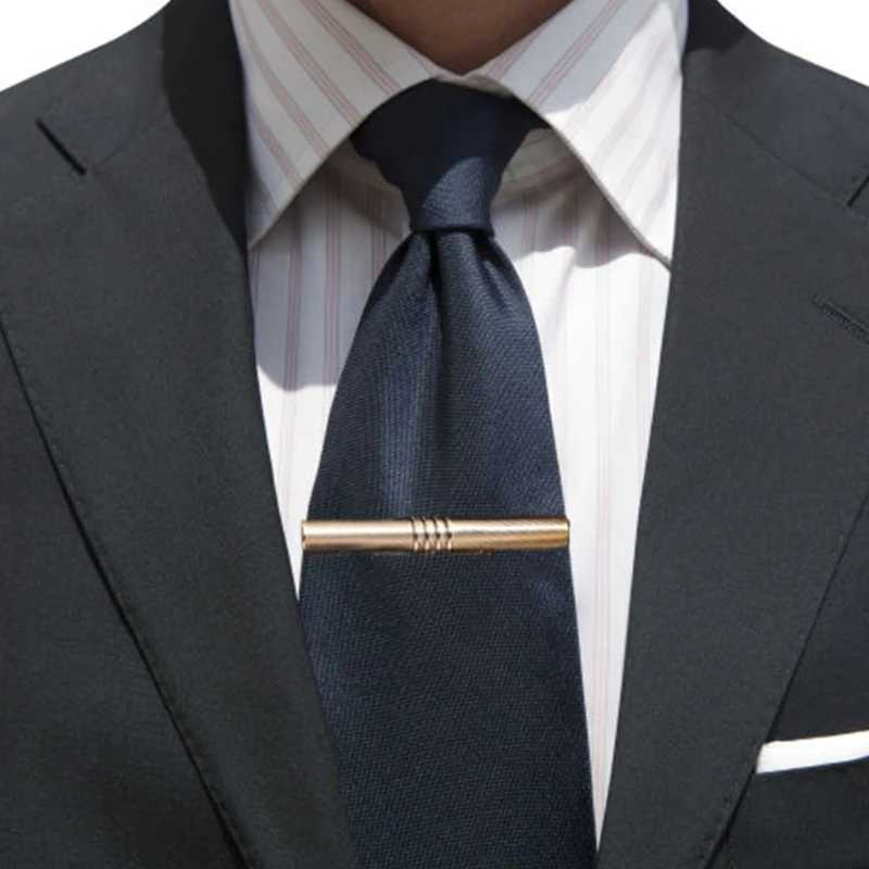 Mens regular tie clip mens wedding party business gold collar bar clip W240914