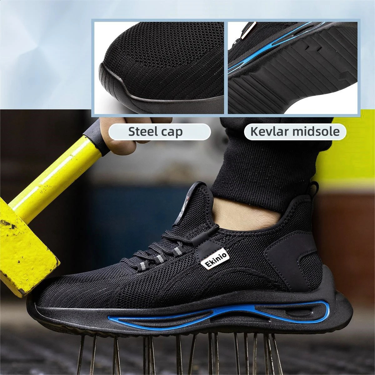 2025 new High Quality Indestructible Safety Sneakers Light Security Men Puncture-Proof Work Boots Steel Toe Shoes 240904