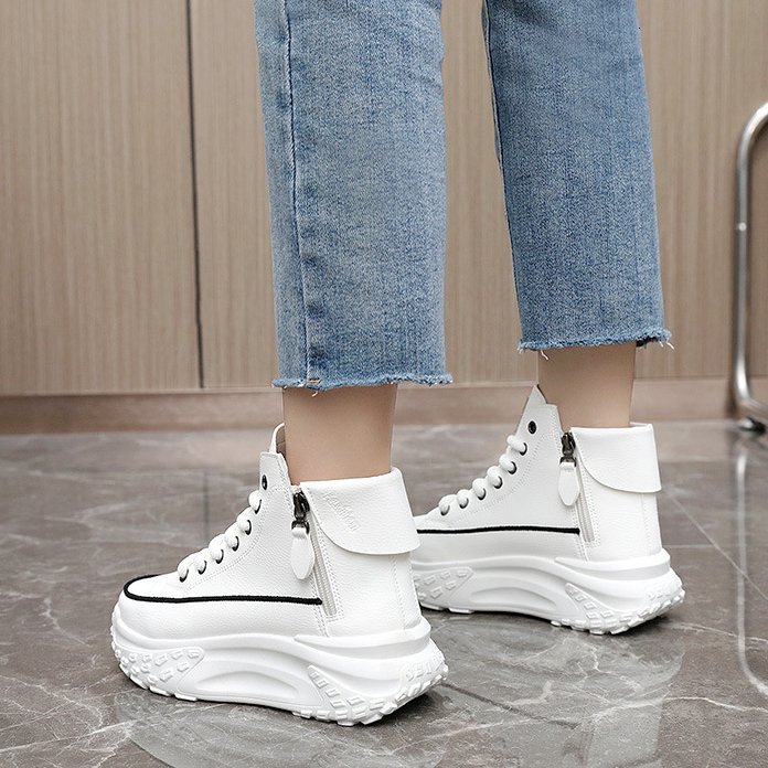 ZANPACE 2024 Autumn Women's Sneakers Leather Canvas Breathable Vulcanized Platform Summer Fashion Casualot Women Shoes