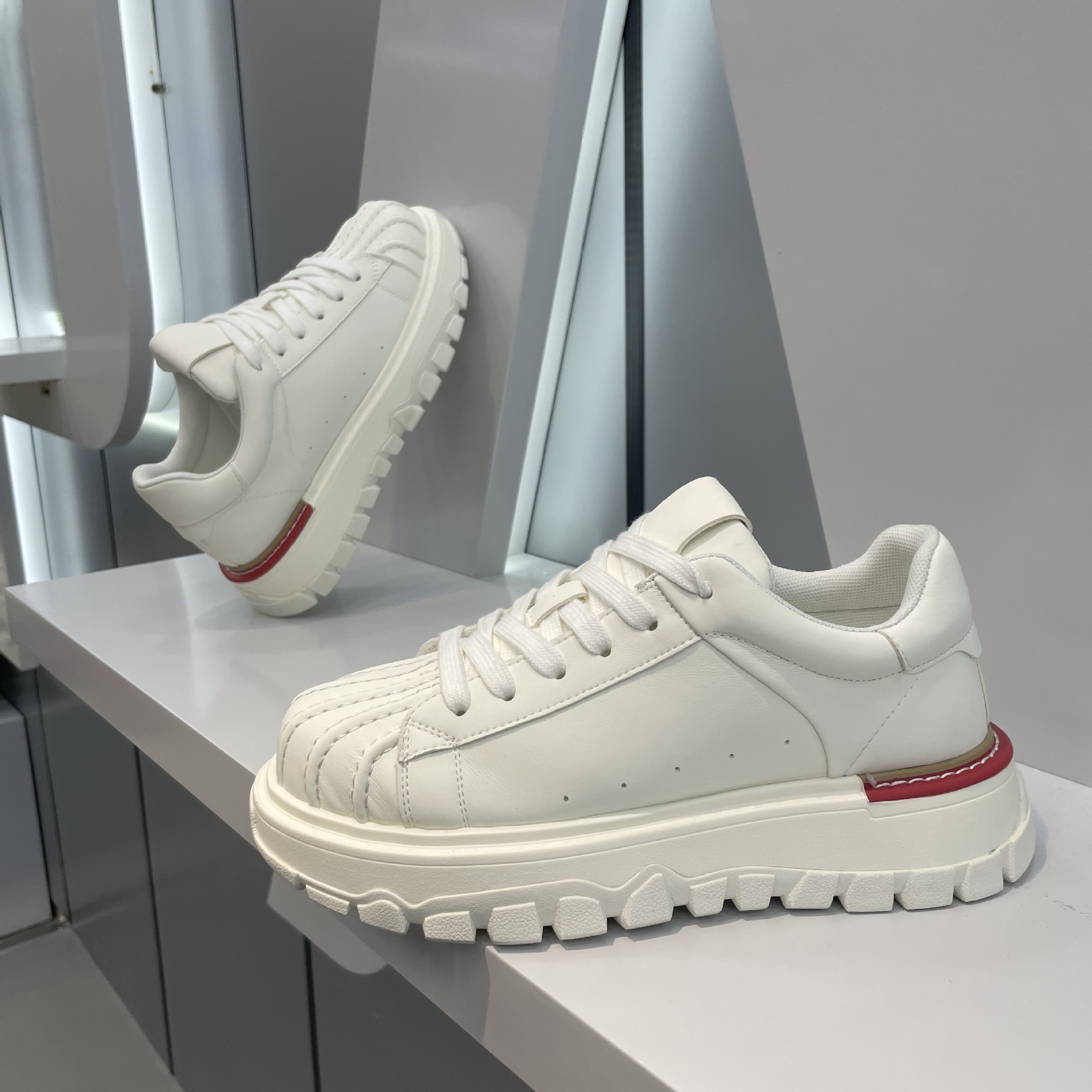 Ddmybear Trendy Brand Shell Toe Thick Soled Board For Men, Trendy And Versatile White Shoes, Autumn New Fashion Casual Shoes Chinese Brand Shoes F915-