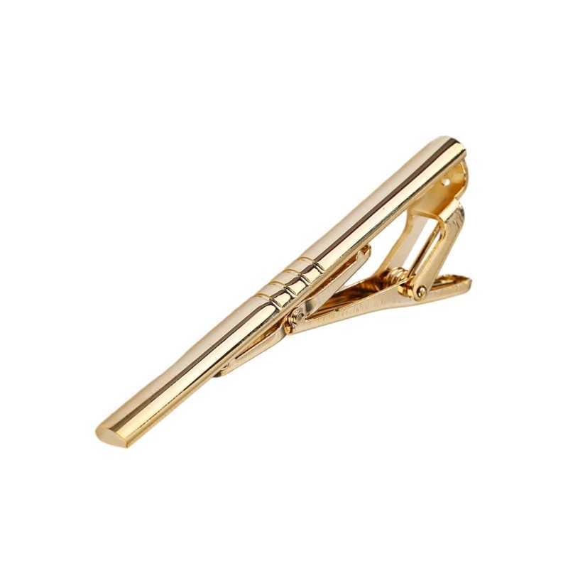 Mens regular tie clip mens wedding party business gold collar bar clip W240914