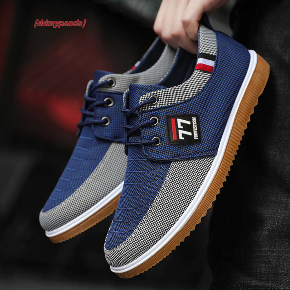 Men's Canvas Lightweight Casual Shoes Summer Fashion Mesh Breathable Vulcanized Lace Up Sneakers for Men Working Shoe ddmykukumalu ddmykukumalu