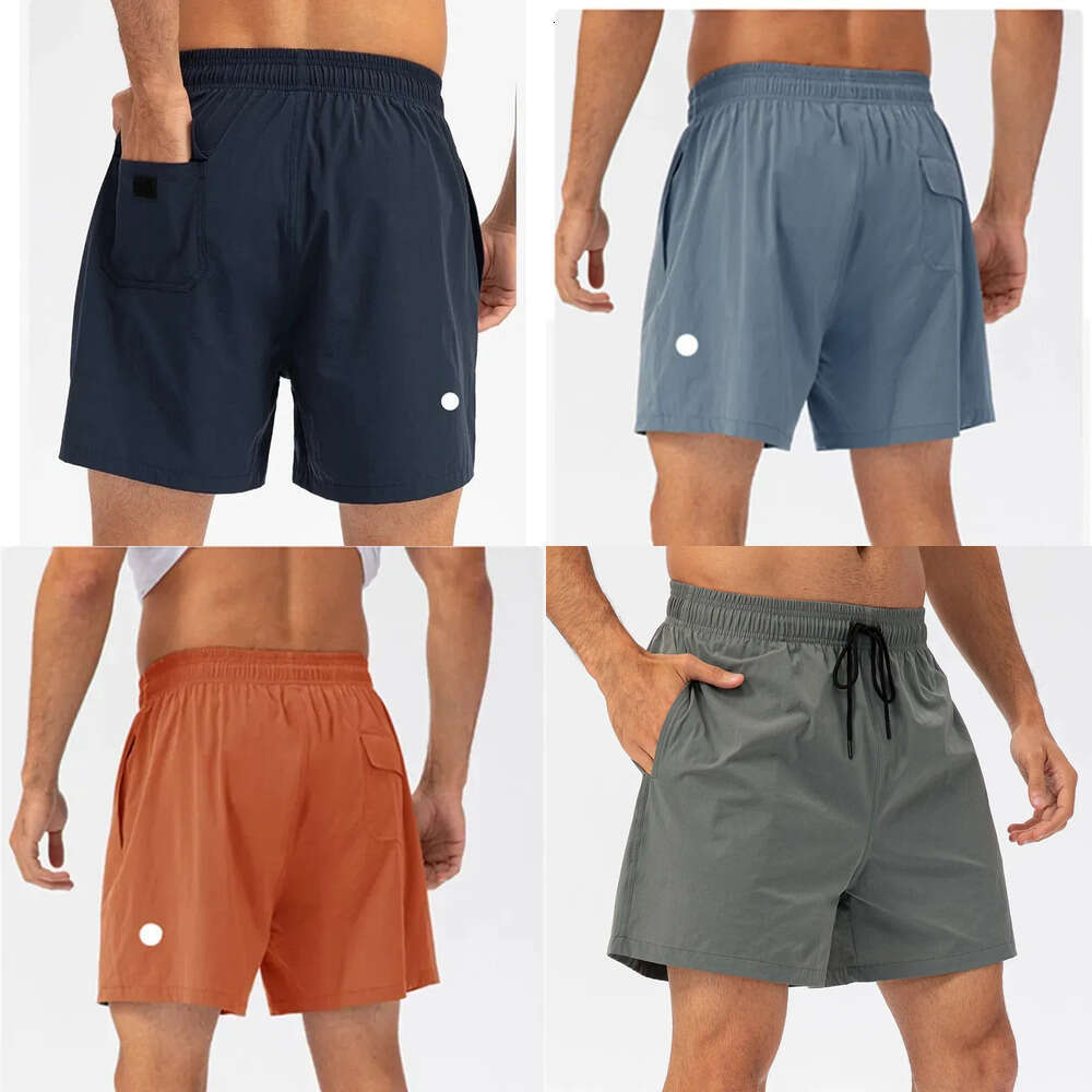 Men Mid Rise Yoga Sports Short Quick Dry Shorts With Back Pocket Mobile Phone Casual Running Gym Jogger Pant